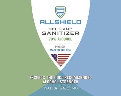 22532 AllShield Gel Hand Sanitizer 32 oz. Refill Front Label - TenSan.jpg 22532 AllShield Gel Hand Sanitizer 32 oz. Refill Front Label TenSan